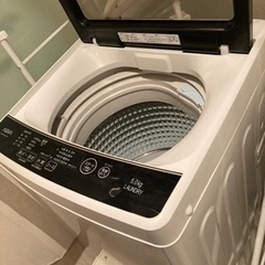 【譲渡先決定しました】洗濯機　5kg 【値下げ】 2019年製AQUA AQW-G50HJ(W) の画像