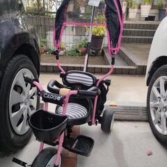 手押し棒付き　三輪車の画像