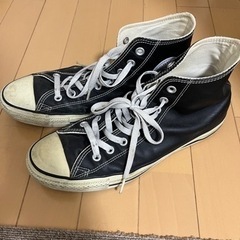 コンバース   オールスター　レザー　ブラック
