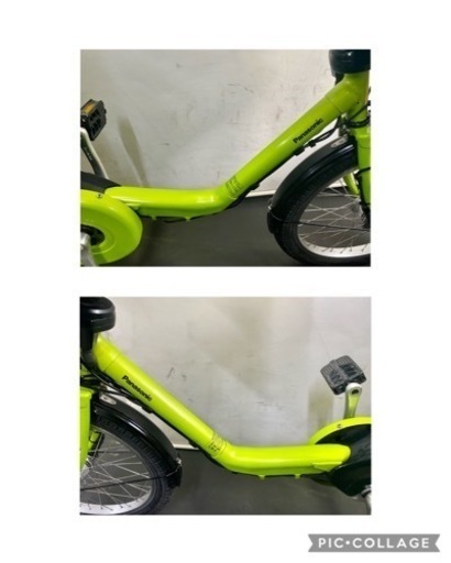 1都4県全域送料無料　業界最長12ヶ月保証　電動自転車　パナソニック　ギュットミニ　20インチ 8ah パワフル　黄緑色