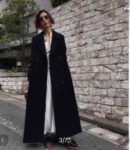 定価45700円 AMERI ウール100％ロングコート レディース