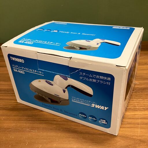 ハンディーアイロン\u0026スチーマー（ツインバード SA-4083）ブルー