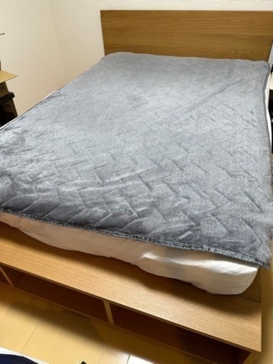 【お渡し決定】無印収納ベッドダブル、マットレス付き