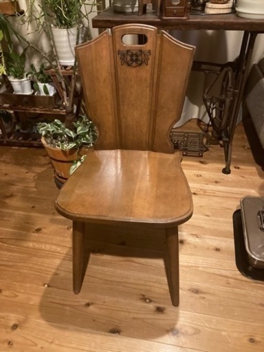 昭和レトロ　カリモク RUSTIC ダイニングチェア 楔式 昭和レトロ カリモク RUSTICオーク材 ダイニング チェア 楔式