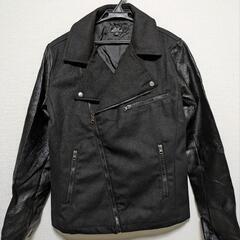 【美品】Beno フェイクレザー 長袖 ダブルライダースジャケッ...
