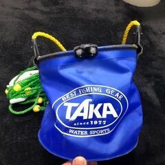 水汲みバケツ 釣具 折りたたみ 青