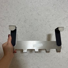 【美品】IKEA イケア　BROGRUND ブログルンド　ハンガー　扉／ドア用　壁掛け　収納　ステンレススチールの画像