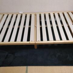 シングルベッド用木製フレームの画像