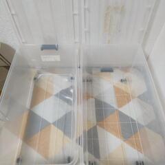 衣類収納ケース　衣装ケース　プラスチック製　2箱　深型タイプ　衣替えの画像