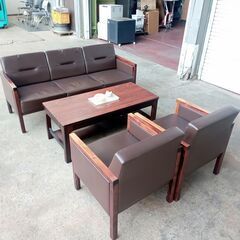 ■中古品■ブランド不明 | 1人掛ソファ、3人掛ソファ、テーブル...