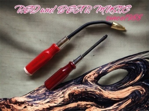 HOKUSAI超焼き曲げロッド FREE SHIPPING無保証 アルトサックス ネック用 テーパー弾丸ヘッド& 焼曲アングルセット 凹み直し ストレートDR