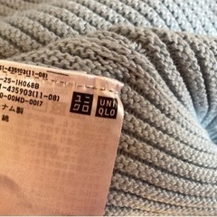 UNIQLO ユニクロ Mサイズ 綿100% ニット 水色の画像