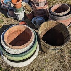  植木鉢、大量 無料の画像