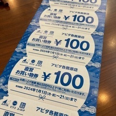 アピタ各務原店限定 1000円分 割引チケット