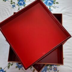 ⑤3段重箱金縁黒地・内朱・シンプル～お弁当やお料理などの盛り込みにの画像
