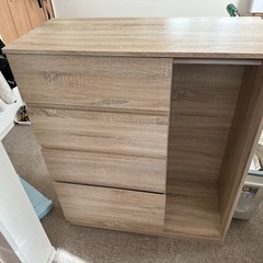 あげます☆収納タンスハンガーラック付き