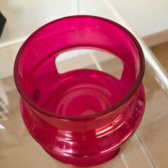 キャンドルホルダー　赤ピンク　状態良好の画像