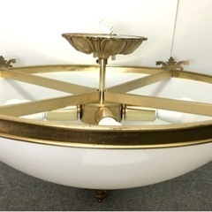 Tc602●ENDO 遠藤照明 XLG-5149K アンティーク調 天井照明 パナソニックLED電球4灯付き　アクリルシェード●USEDの画像