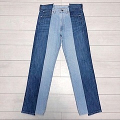 リーバイス　再構築デニム　ジーンズ　リメイク　ヴィンテージ　古着の画像