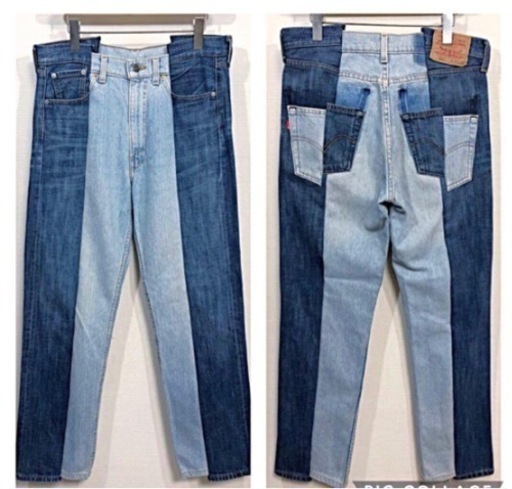リーバイス　再構築デニム　ジーンズ　リメイク　ヴィンテージ　古着