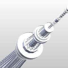 スカイツリー３Dプリンターデータ（STL）の画像