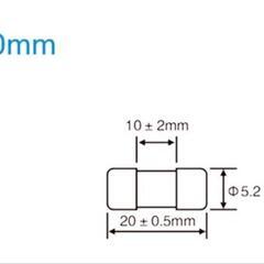 セラミックヒューズ 0.5A/250Vの画像