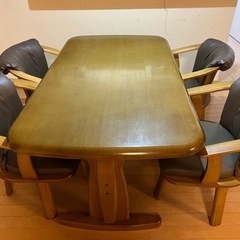 ダイニングテーブル・イスの５点セット無料