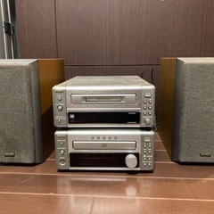 （1/14まで）ジャンク品　DENONスピーカー、CD&MDプレイヤー