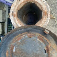 管K-43【愛知県一宮市から】【平日もお渡しできます！】ストーブ Aladdin Industries アラジン石油ストーブ アンティーク 年代物 スタンダート ブルーフレームヒーター　現状品の画像