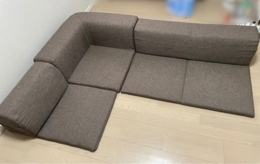 美品　ニトリ　ローソファ　ブラウン