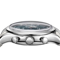 新春特別セール　腕時計　人気商品　レザーベルト　ホワイト　文字盤　グリーンの画像