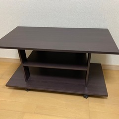 ★キャスター付きTVボード　約80cm　ブラウンの画像