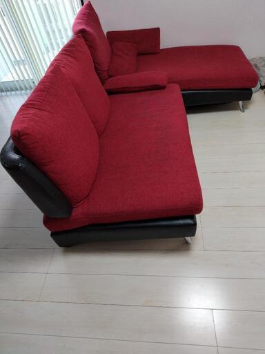 ソファ ソファー カウチ ベッド ベット 新生活 赤 レッド