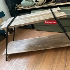 アイアン アウトドアテーブル　wood 美品　インテリアにも！の画像