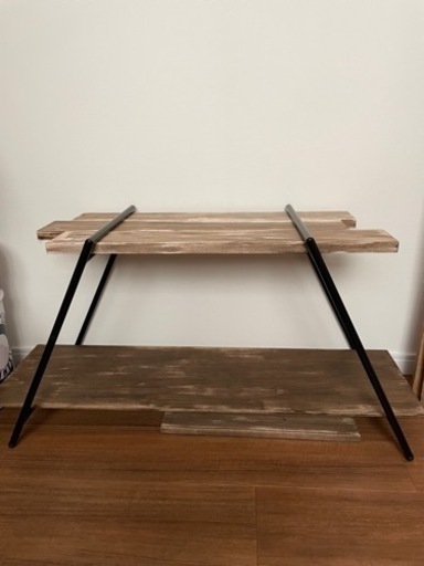 アイアン アウトドアテーブル　wood 美品　インテリアにも！
