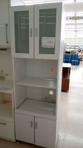 ★ジモティ割あり★  食器棚 白 H183.5×D41×W59 クリーニング済み TJ3558