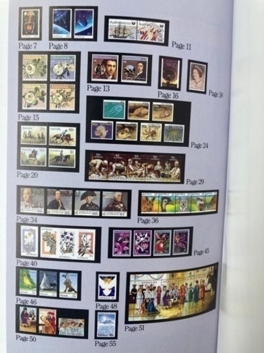 オーストラリア　未使用切手(約$165)含む　記念切手コレクションブック　1986-1990
