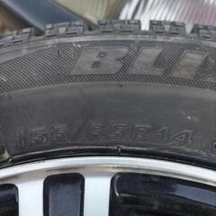 155/65R14　スタッドレスアルミセット　ブリジストンVRX　セリアル3420　しっかり山あります！！軽自動車用の画像