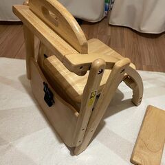 大和屋 アーチ キッズチェア ベビーチェア 木製 ローチェアIII ナチュラルの画像