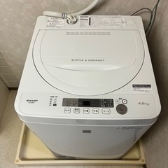 ⚠️10月17日までの出品⚠️ SHARP 全自動電気洗濯機 2017年製 ES-GV10J | 洗濯機：シャープ