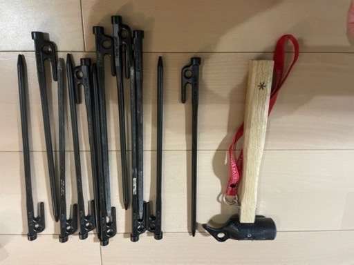 スノーピーク　ぺグ、ハンマー、マルチコンテナ