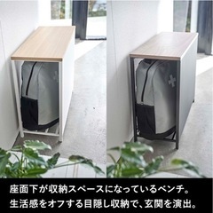 山崎実業 【 収納付き玄関ベンチ タワー 】 towerの画像