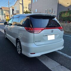 エスティマ2.4 アエラスGエディション　H19　車検6/5　129000ｋ　純正HDDナビ＆フリップダウンモニター　カラーバックカメラ 　両側パワースライド　純正エアロ＆社外17ＡＷ　キセノン　7人乗りの画像