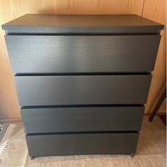 IKEA イケア MALM マルム チェスト 引き出し４段の画像