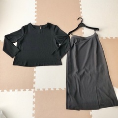 新品未使用　13号 フォーマル　ドレス　スーツ　喪服　礼服　ブラック　フォーマル　セットアップの画像