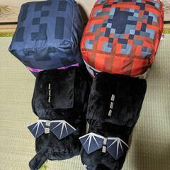 マインクラフト 超BIG クッション ぬいぐるみ 3個セットの画像