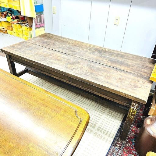 昭和レトロ ダイニングテーブル 作業台 家具 木製