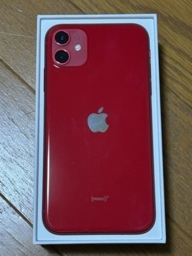 iPhone11赤　SIMロック解除済（お話し中）