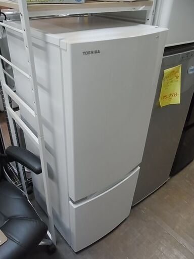 東芝　2ドア冷蔵庫　ベジータ　GR-P15BS　153L　ノンフロン冷凍冷蔵庫　2019年製　ホワイト　白