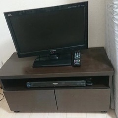 三菱テレビ22インチ/ニトリテレビ台ブラウン
